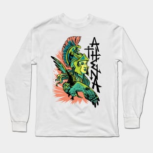 Athena - Greek Goddess of War and Wisdom | Mythology Comic Long Sleeve T-Shirt